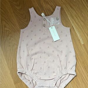 Quincy Mae Blush Pink Cherry Print Romper